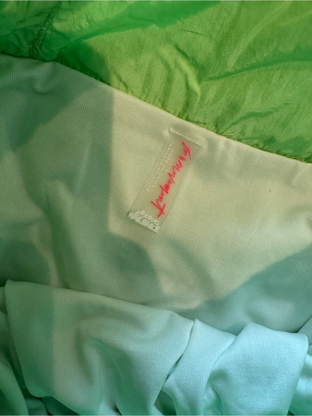 FP Movement by Free People Light Green Smocked Waist Athletic Shorts - Picture 3 of 4